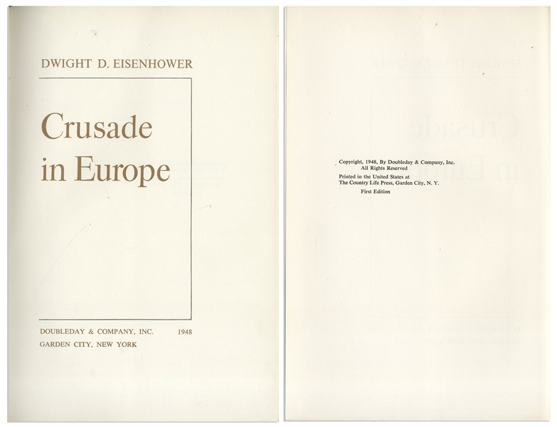 Dwight D. Eisenhower Signed D-Day Speech From the Limited Edition of ''Crusade in Europe'' -- In Near Fine Condition, Housed in Rare Slipcase